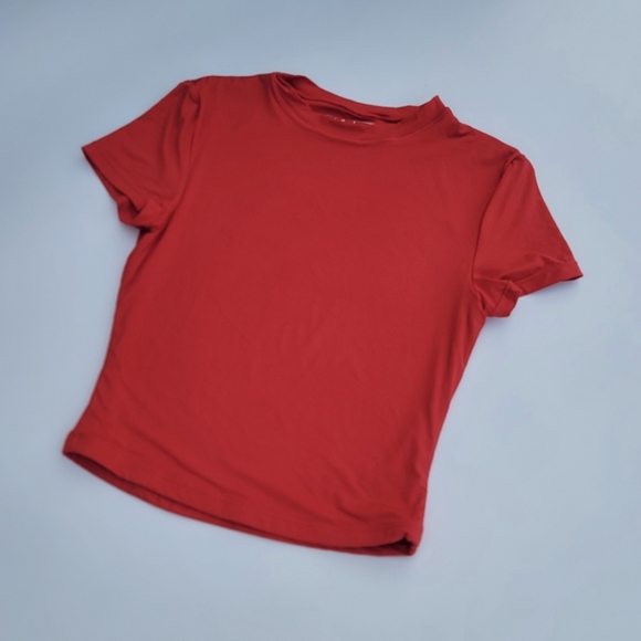 Pedigree ButterSoft Baby Tee Crop Top | Red - Picture 4 of 9